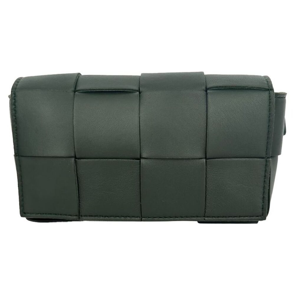 Bottega Veneta Intrecciato Cassette Bag in Green Leather